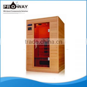 Home Use Dry Steam Soft Heat Infrared With COntrol Panel Wood Steam Sauna Room