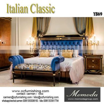 YB69 new model design italian royal baroque style luxury solid wood bedroom furniture for sale