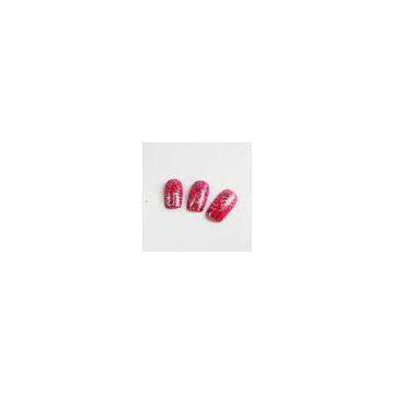 Custom Pretty Full Cover Fake Nail Red Decorating Nails For Girls Finger