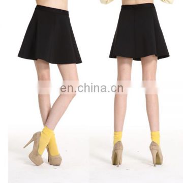 Factory Wholesale Black Ladies Casual Skater Mini Skirt