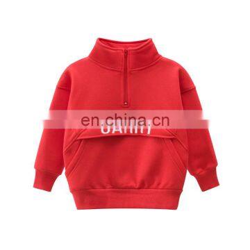 Trendy Fashion Cool Boy Clothing Spring New Children's Male Sweater Fleece Clothes
