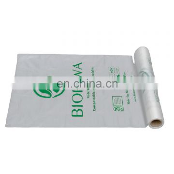 CHINA factory 100% biodegradable cassava cornstarch compostable bag square block flat bottom produce  bags