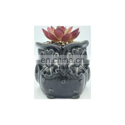 animal oil shape small mini ceramic succulent plant planter pot