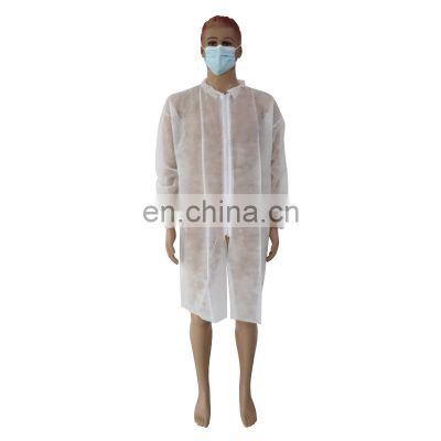 pp non woven garment disposable lab coats elastic cuff