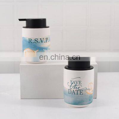 Wholesale new design bathroom sets printed ceramic bathroom accessories