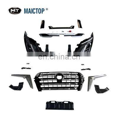 MAICTOP front bumper face kit for land cruiser fj200 lc200 white black hot sale 2016-2021 body kits