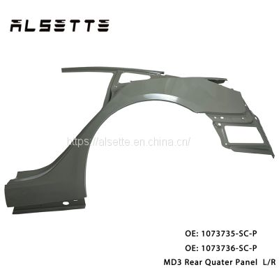 China Manufacturer Alsette Auto Parts OEM Style Rear Quarter Panel for Tesla Model 3 2016-2023 Replacement OE: 1073735-SC-P, 1073736-SC-P