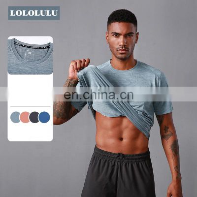 Custom Men Gym Short Sleeve Quick Dry Sports Tshirts Breathable Slim Casual Tops