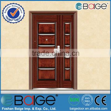 BG-S9056 Front Double Wrought Iron Door Designs