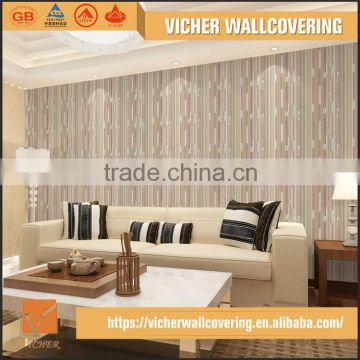 Professional Manufacturer Eco-Friendly Classic Stripe Style Style Cheap Modern Wallpaper