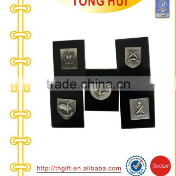 Metal badges for Army with antique-silver color