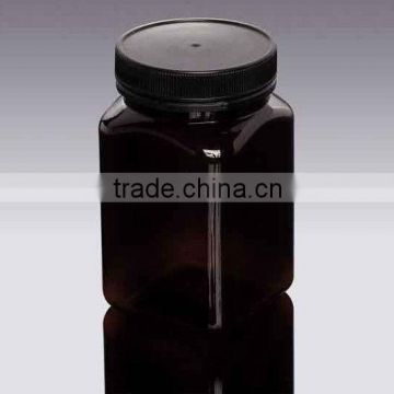 250ml Plastic Square Black Honey Bottle with Food grade
