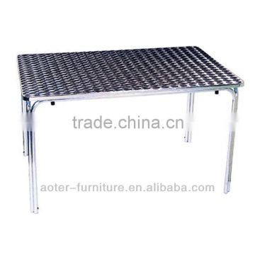 Hot sale oblong stainless steel outdoor dining table