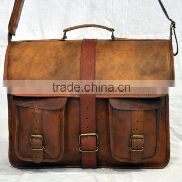 Real Leather Vintage Messenger Shoulder Bag Cross Body Satchel Sling Bag