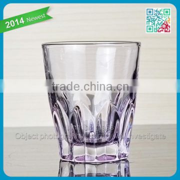 2014 Hot Sale Spray Color Glass Cups Elegant Short Glass Cups