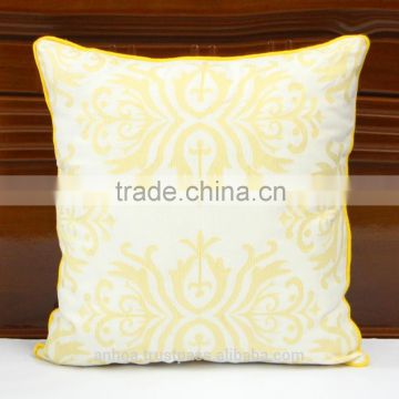 Baroque Pattern Embroidered Linen Decorative Pillow Cover