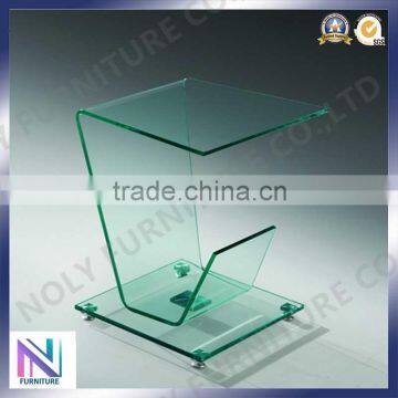 latest High Quality bent tempered glass fashion coffee table