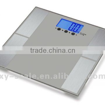 Bluetooth body fat scale with glass platform for IOS and ANDROD system