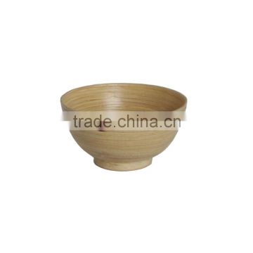 Natural Colour Spun Bamboo Bowl / Coild Bamboo Bowl safe for food