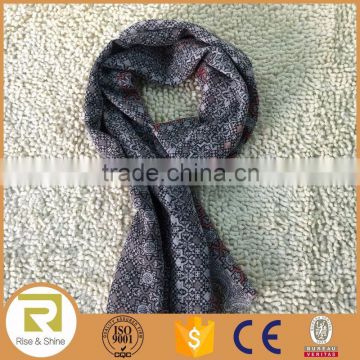 Wholesale 100% Polyester Print fringed shawl scarf