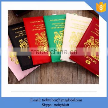 Multi Color Leather Pu Passport Holder With Customized Logo