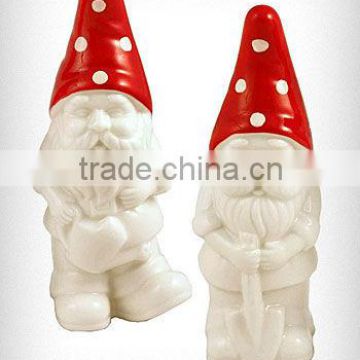 ceramic Gnome decorative salt and pepper shakers