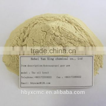 Oil additives products of hydroxypropyl guar gum powder incoming sample processing
