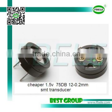 cheaper 1.5v 75DB 12-0.2mm smt transducer FBMT1254A
