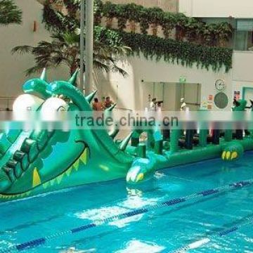 Crocodile inflatable pool game inflatable water obstacle course