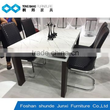TB modern Gentleman white marble table faux marble dining table