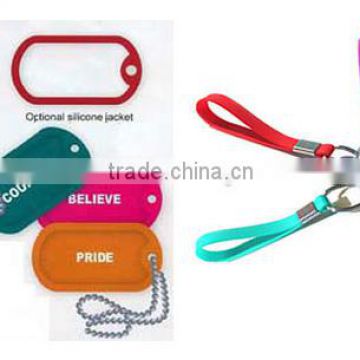 hot sell Various colors silicone key chains