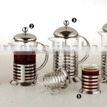 heat resistant glass tea and coffee maker set