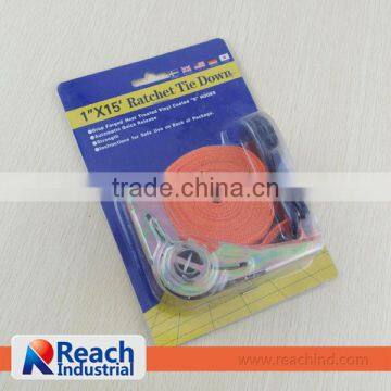 25mm Ratchet Tie Down Strap with S hook