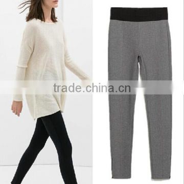 EY0030L New Fashion Women Tall waist zipper stretch leggings