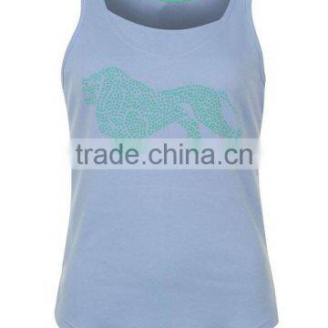 Animal Beading Design Sleeveless With Women Tank Top