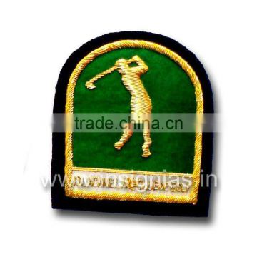 Embroidered bullion wire badges