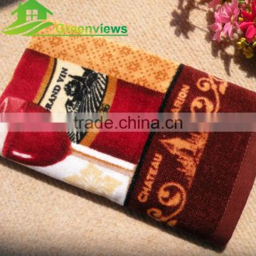 Printing tea- towel China supplier Velvet printed towels size 40x60CM customized size LOGO