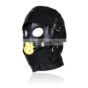 Sex Toy Full Hood Full Mask With Gag Bondage Hood Sexy Adult Novelty Product