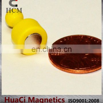 Neodymium Magnetic Pushpin 12 Pieces yellow
