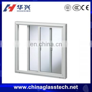 Environmentally-friendly double and clear/laminated/tempered glass upvc/plastic white conch profile pvc doors windows