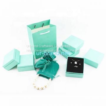Custom Logo Green Paper Jewelry Box for Jewellery Ring Packaging Boxes