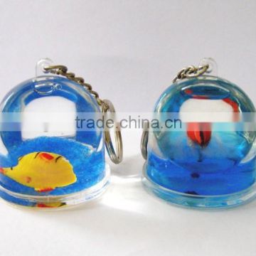 Acrylic Dome Shape Keychain with Floater Inside