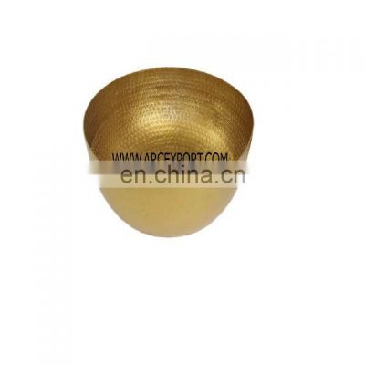 golden powder coated metal bowl