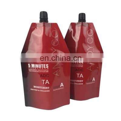 custom doypack pouch standing up plastic body wash spout packaging bag with different charm