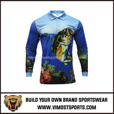 polyester custom fishing shirts with high quality