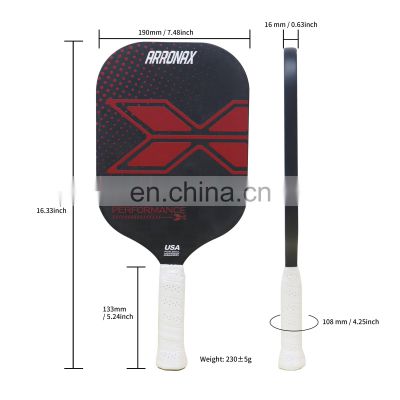 2023 New Arronax 18K Carbon Fiber Pickleball Paddle Thermoformed 16mm Thickness Pickleball Paddle