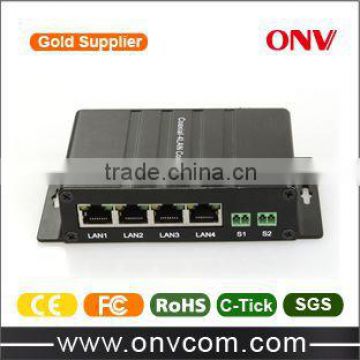 Ethernet over Coaxial Converter with 4x Ethernet Ports(ONV1C4E-3)