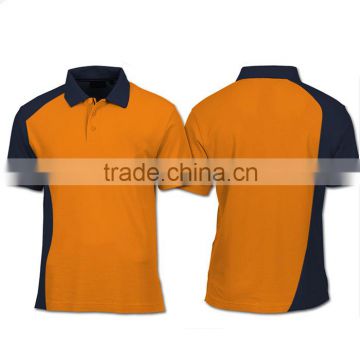 Cotton Polyester blend Men's Polo Fashion Shirt with Contrast Sleeve and Collar