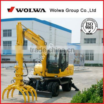 wheel excavator with grabber 8 ton excavator for grabbing sugarcane DLS880-9AG