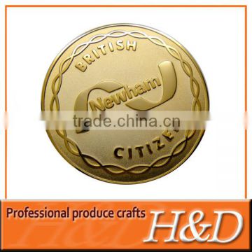 2014 metal cheap customized commemorative gold coins